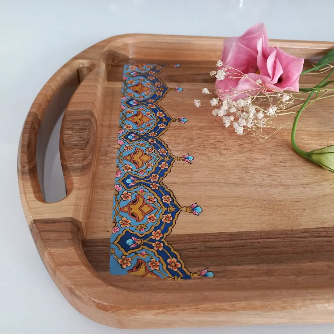 سینی چوبی نقاشی شده