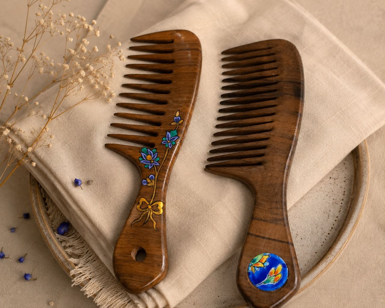 شانه چوبی تذهیب شده